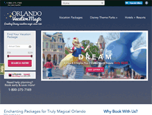 Tablet Screenshot of orlandovacationmagic.com